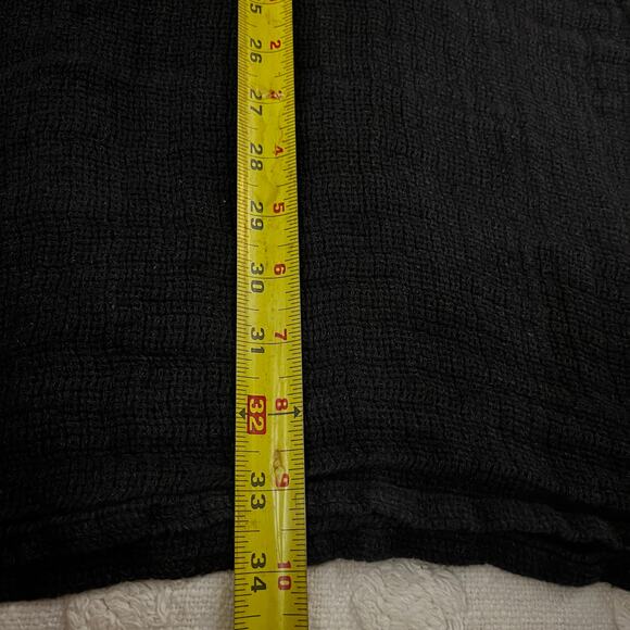 Flax 100% Linen Black Breezy Gauzy Sleeveless Tunic Dress Top Minimalist Size M - Picture 5 of 6